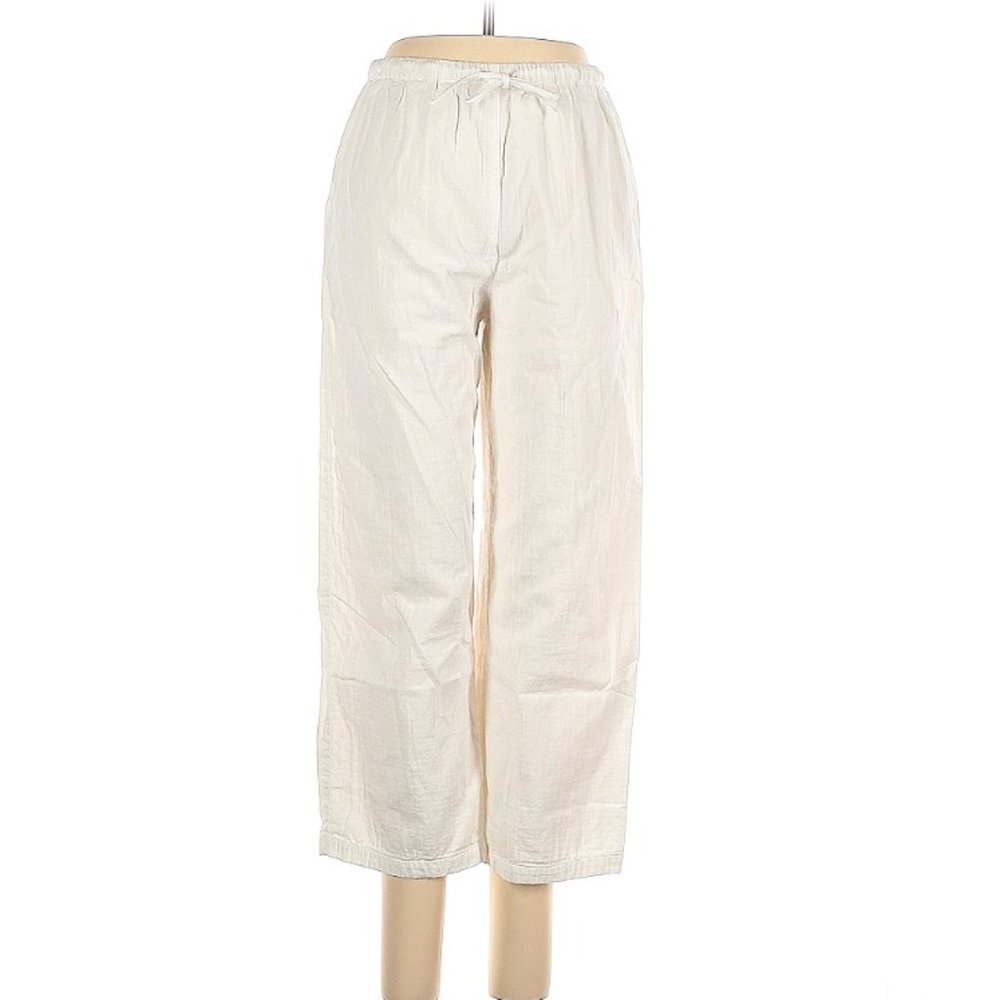 Eileen Fisher Organic Cotton Cropped Pants White
